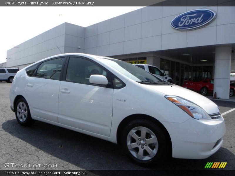 Super White / Dark Gray 2009 Toyota Prius Hybrid