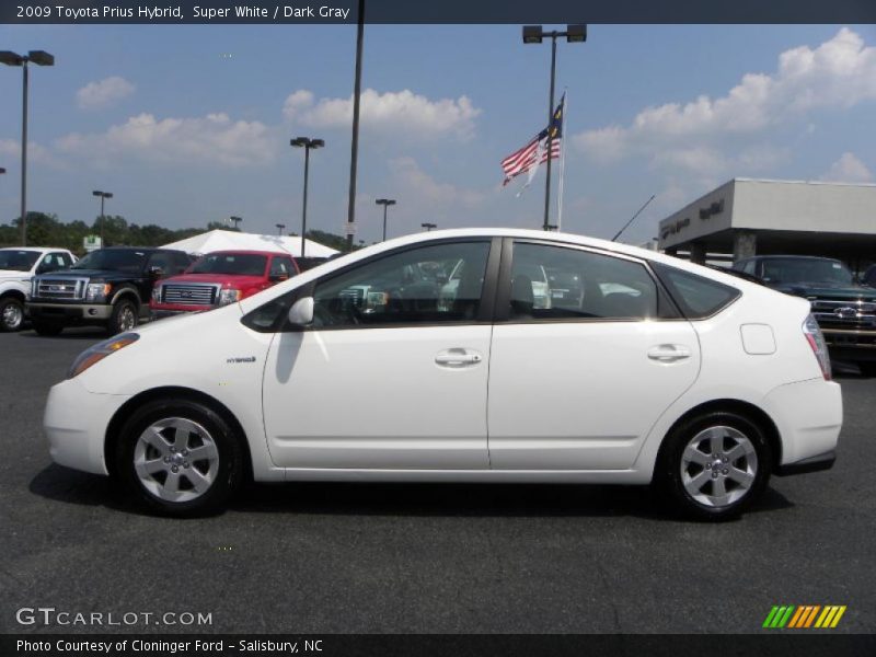 Super White / Dark Gray 2009 Toyota Prius Hybrid
