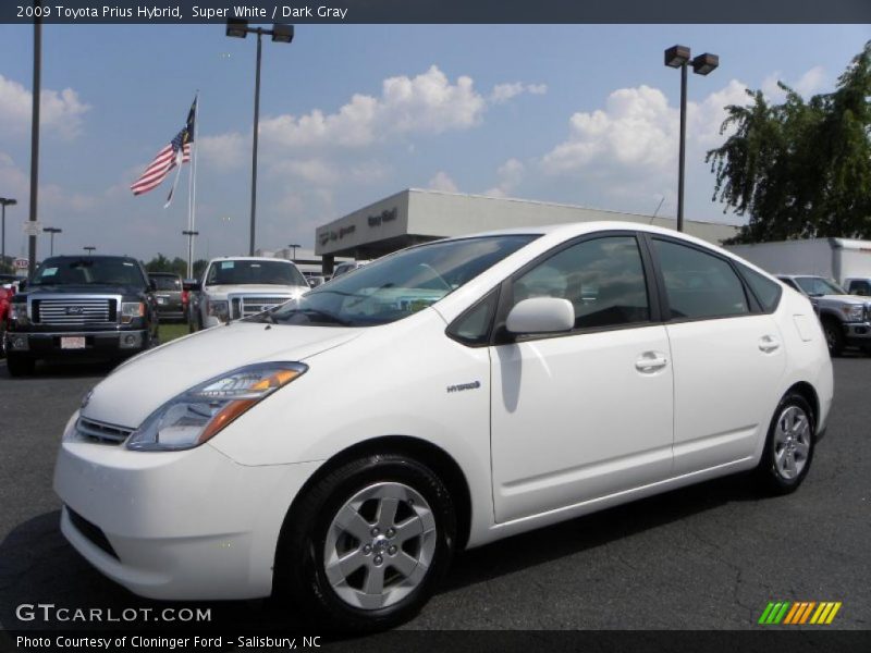 Super White / Dark Gray 2009 Toyota Prius Hybrid
