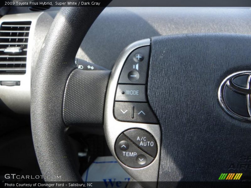 Super White / Dark Gray 2009 Toyota Prius Hybrid