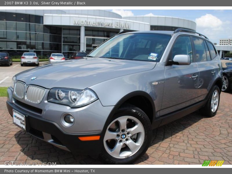 Silver Grey Metallic / Black 2007 BMW X3 3.0si