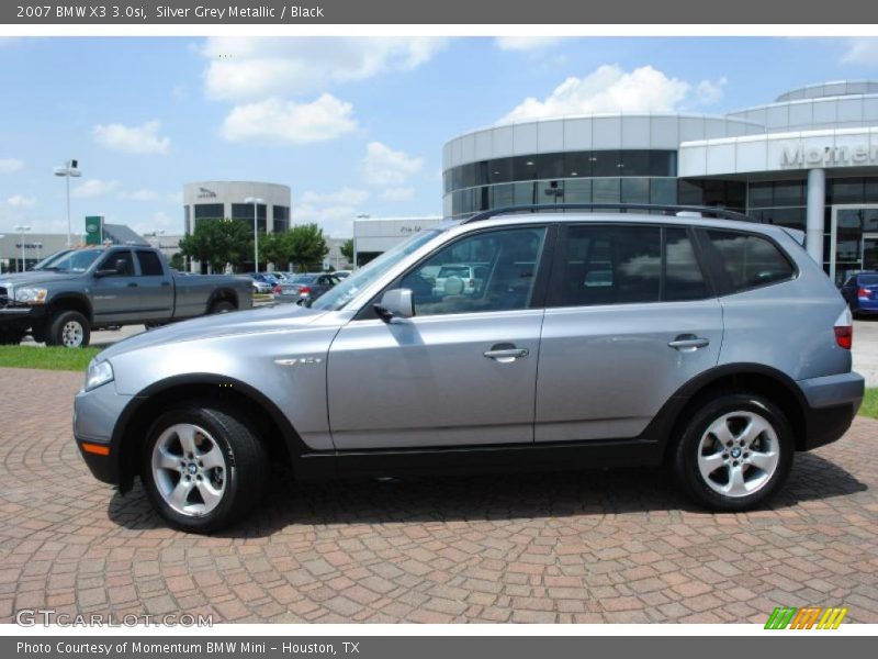 Silver Grey Metallic / Black 2007 BMW X3 3.0si