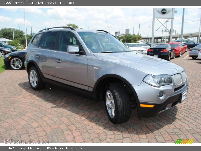 Silver Grey Metallic / Black 2007 BMW X3 3.0si
