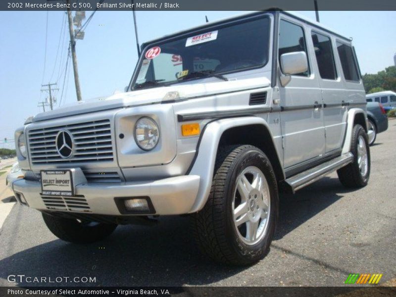 Brilliant Silver Metallic / Black 2002 Mercedes-Benz G 500