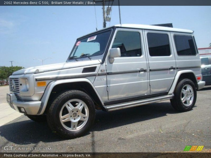 Brilliant Silver Metallic / Black 2002 Mercedes-Benz G 500