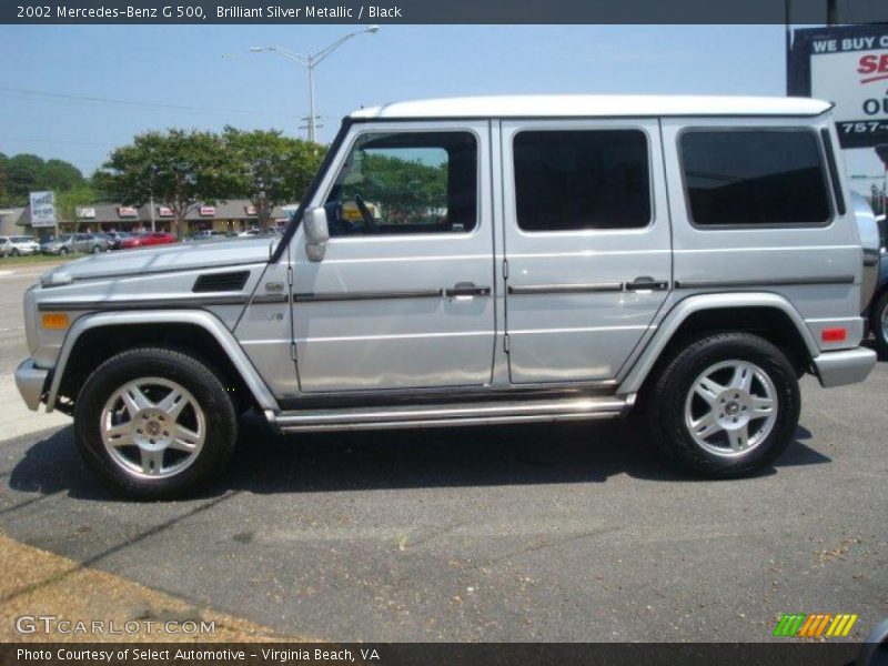 Brilliant Silver Metallic / Black 2002 Mercedes-Benz G 500