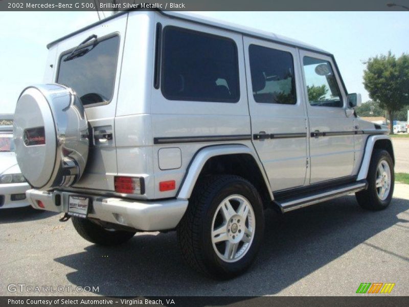 Brilliant Silver Metallic / Black 2002 Mercedes-Benz G 500