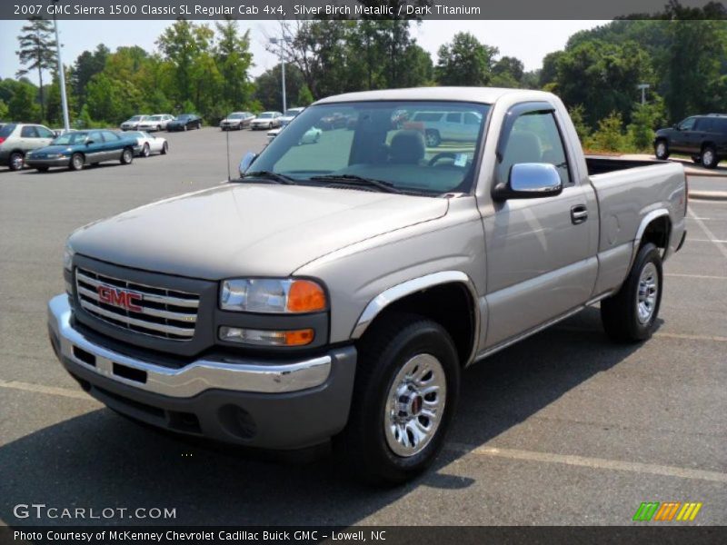 Silver Birch Metallic / Dark Titanium 2007 GMC Sierra 1500 Classic SL Regular Cab 4x4