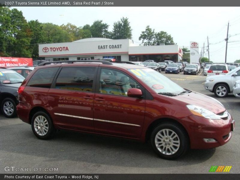 Salsa Red Pearl / Stone 2007 Toyota Sienna XLE Limited AWD