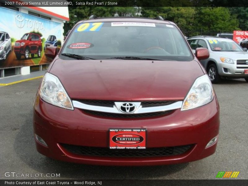 Salsa Red Pearl / Stone 2007 Toyota Sienna XLE Limited AWD