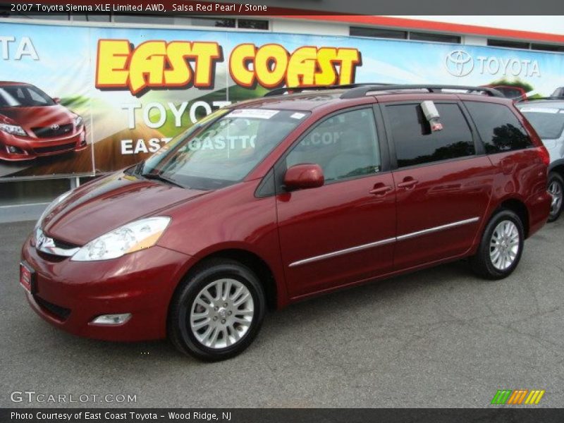 Salsa Red Pearl / Stone 2007 Toyota Sienna XLE Limited AWD
