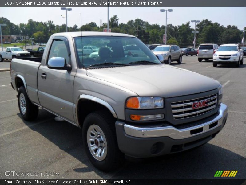 Silver Birch Metallic / Dark Titanium 2007 GMC Sierra 1500 Classic SL Regular Cab 4x4