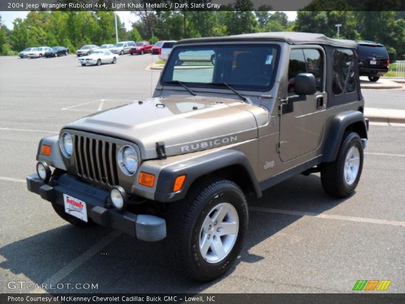 Light Khaki Metallic / Dark Slate Gray 2004 Jeep Wrangler Rubicon 4x4