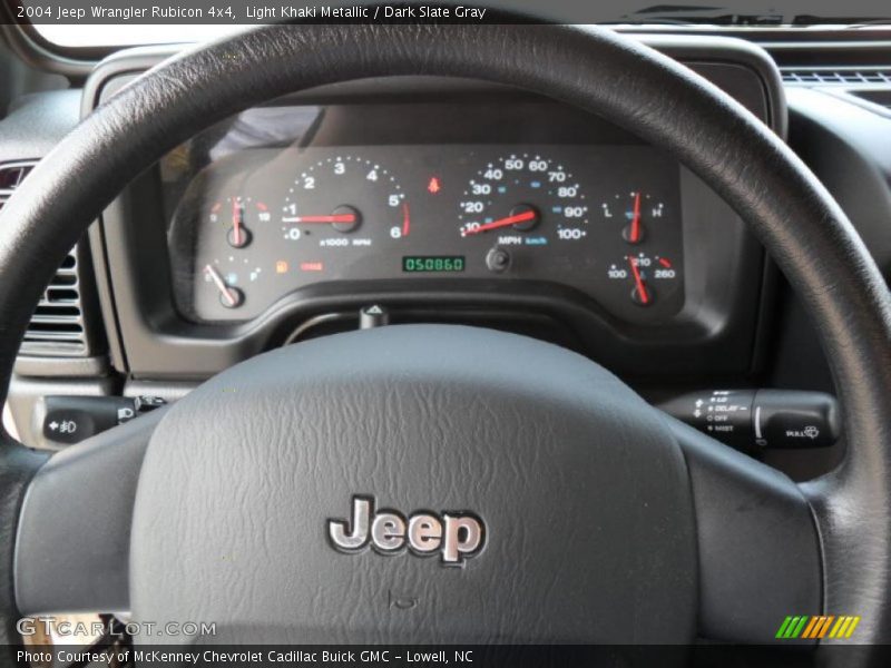 Light Khaki Metallic / Dark Slate Gray 2004 Jeep Wrangler Rubicon 4x4