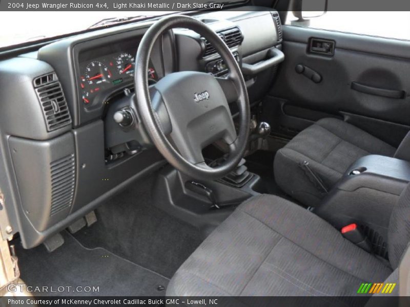Light Khaki Metallic / Dark Slate Gray 2004 Jeep Wrangler Rubicon 4x4