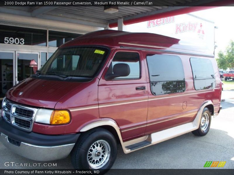 Medium Red Metallic / Camel/Tan 2000 Dodge Ram Van 1500 Passenger Conversion