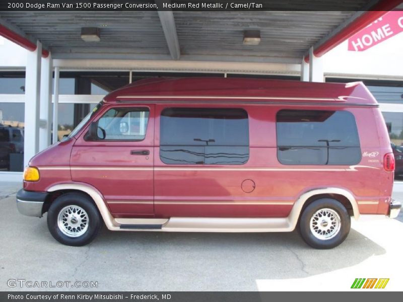 Medium Red Metallic / Camel/Tan 2000 Dodge Ram Van 1500 Passenger Conversion