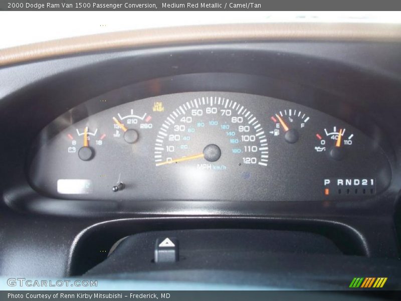 Medium Red Metallic / Camel/Tan 2000 Dodge Ram Van 1500 Passenger Conversion