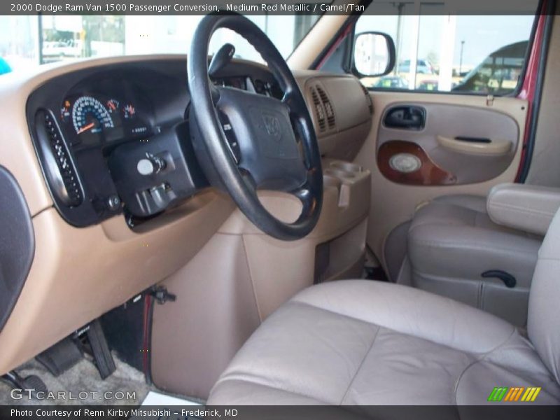 Medium Red Metallic / Camel/Tan 2000 Dodge Ram Van 1500 Passenger Conversion
