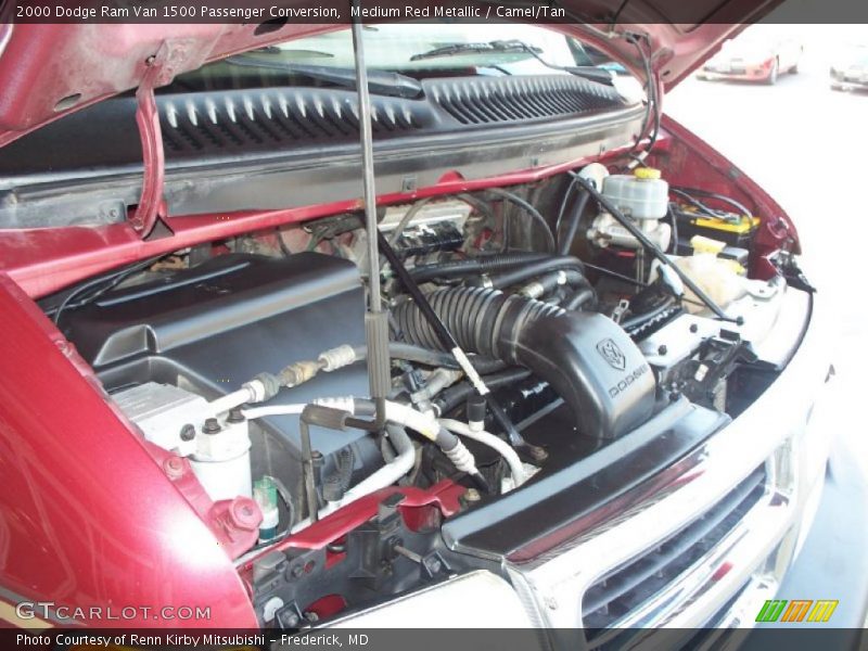 Medium Red Metallic / Camel/Tan 2000 Dodge Ram Van 1500 Passenger Conversion
