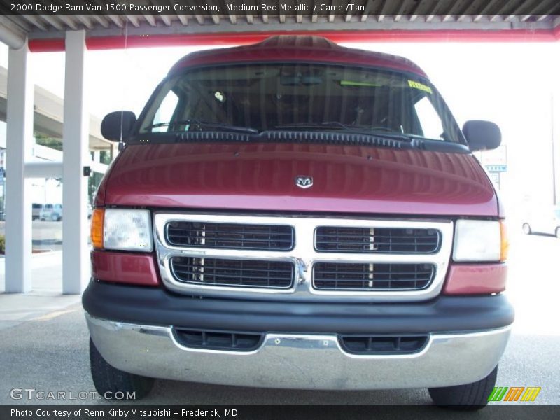 Medium Red Metallic / Camel/Tan 2000 Dodge Ram Van 1500 Passenger Conversion