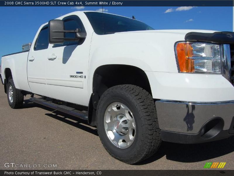 Summit White / Ebony 2008 GMC Sierra 3500HD SLT Crew Cab 4x4