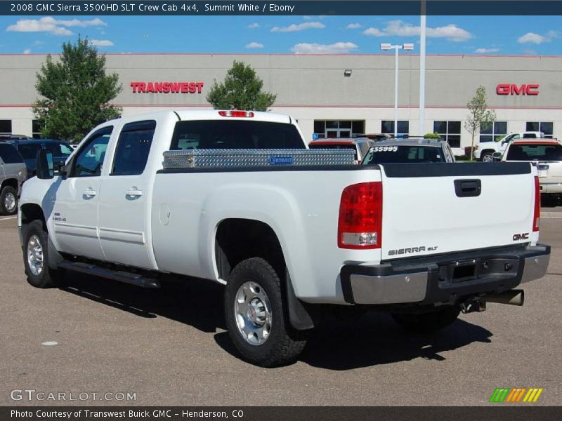 Summit White / Ebony 2008 GMC Sierra 3500HD SLT Crew Cab 4x4