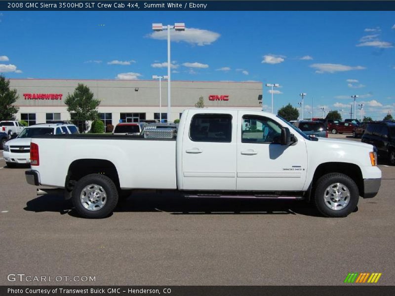 Summit White / Ebony 2008 GMC Sierra 3500HD SLT Crew Cab 4x4