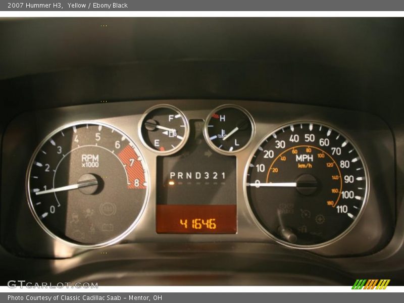 Yellow / Ebony Black 2007 Hummer H3