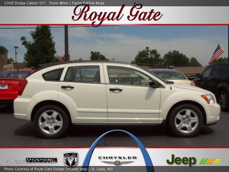 Stone White / Pastel Pebble Beige 2008 Dodge Caliber SXT