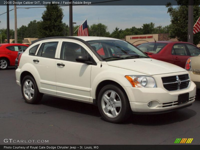 Stone White / Pastel Pebble Beige 2008 Dodge Caliber SXT
