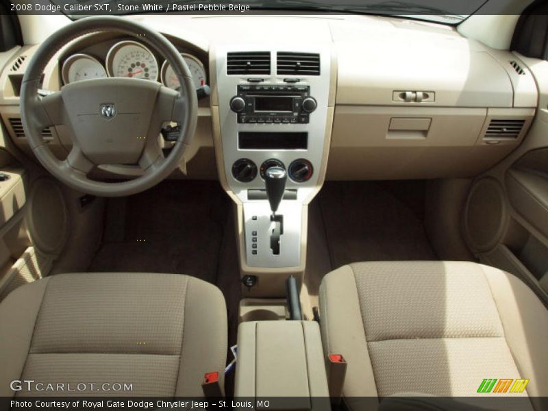 Stone White / Pastel Pebble Beige 2008 Dodge Caliber SXT