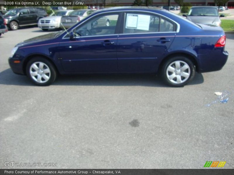 Deep Ocean Blue / Gray 2008 Kia Optima LX