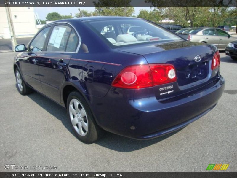 Deep Ocean Blue / Gray 2008 Kia Optima LX