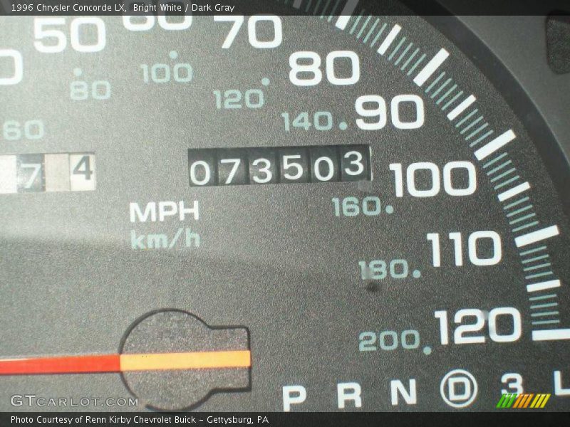 Bright White / Dark Gray 1996 Chrysler Concorde LX