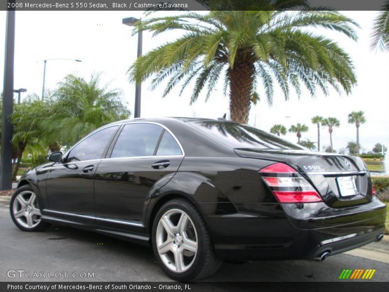 Black / Cashmere/Savanna 2008 Mercedes-Benz S 550 Sedan