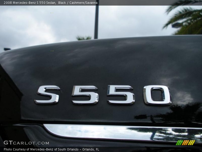 Black / Cashmere/Savanna 2008 Mercedes-Benz S 550 Sedan