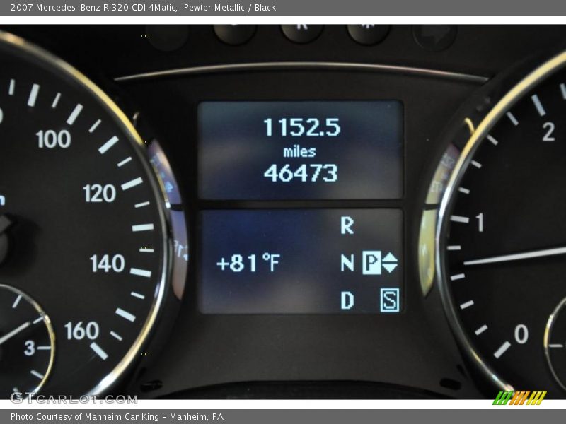 Pewter Metallic / Black 2007 Mercedes-Benz R 320 CDI 4Matic