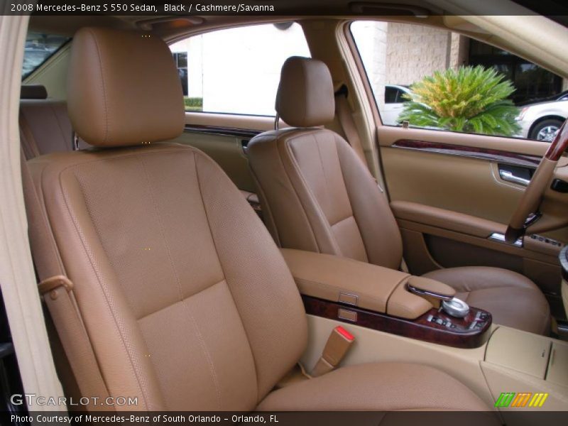 Black / Cashmere/Savanna 2008 Mercedes-Benz S 550 Sedan