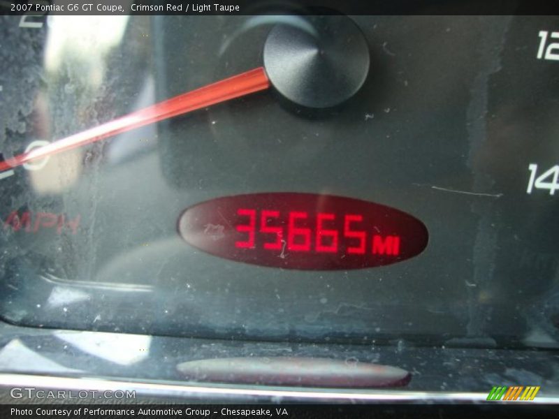 Crimson Red / Light Taupe 2007 Pontiac G6 GT Coupe
