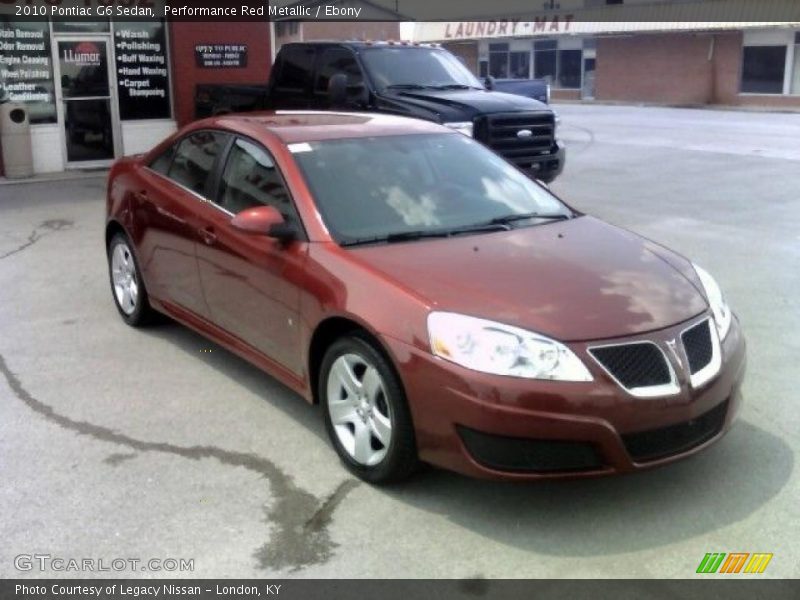 Performance Red Metallic / Ebony 2010 Pontiac G6 Sedan
