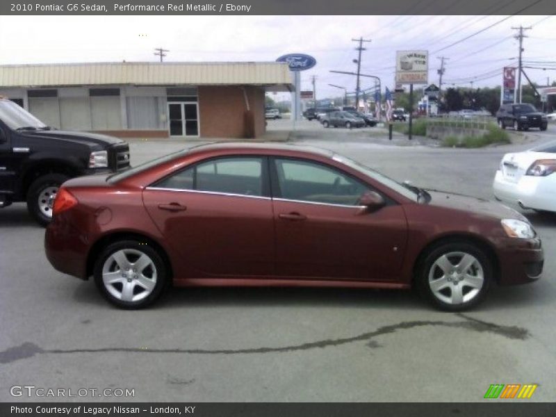 Performance Red Metallic / Ebony 2010 Pontiac G6 Sedan