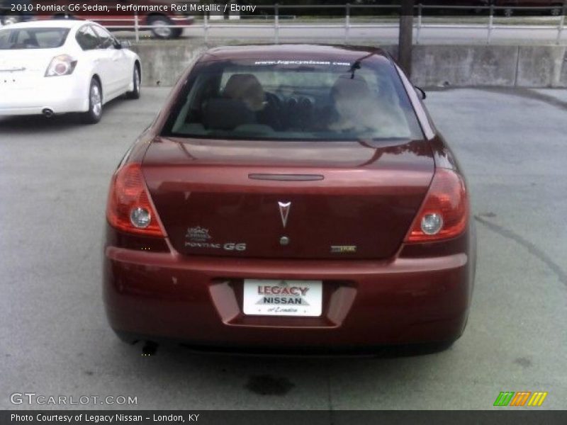 Performance Red Metallic / Ebony 2010 Pontiac G6 Sedan