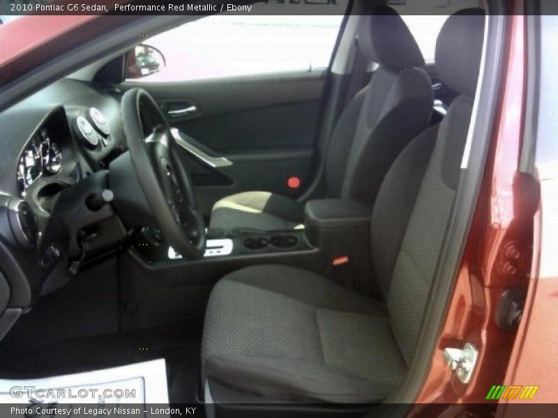 Performance Red Metallic / Ebony 2010 Pontiac G6 Sedan