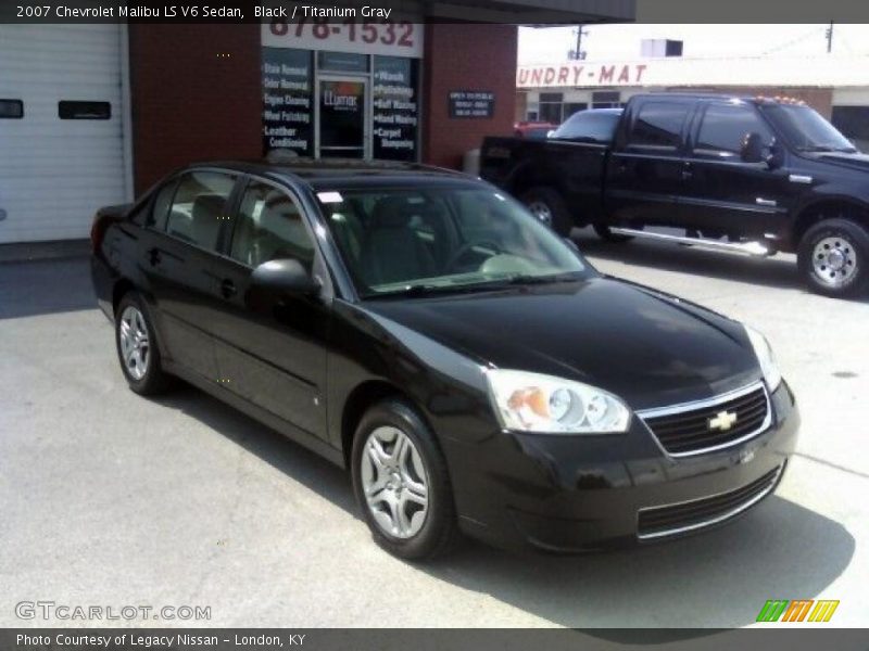 Black / Titanium Gray 2007 Chevrolet Malibu LS V6 Sedan