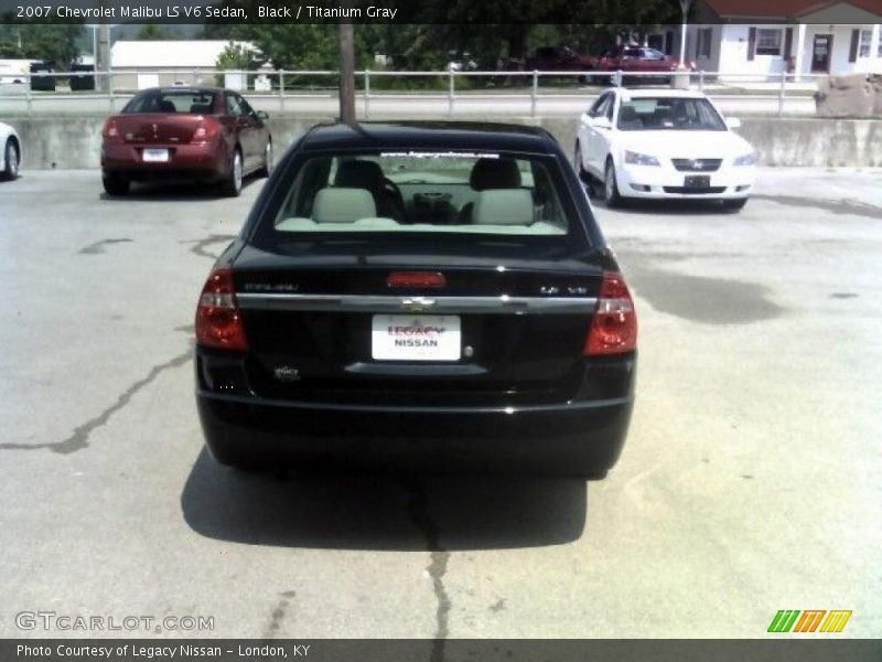 Black / Titanium Gray 2007 Chevrolet Malibu LS V6 Sedan