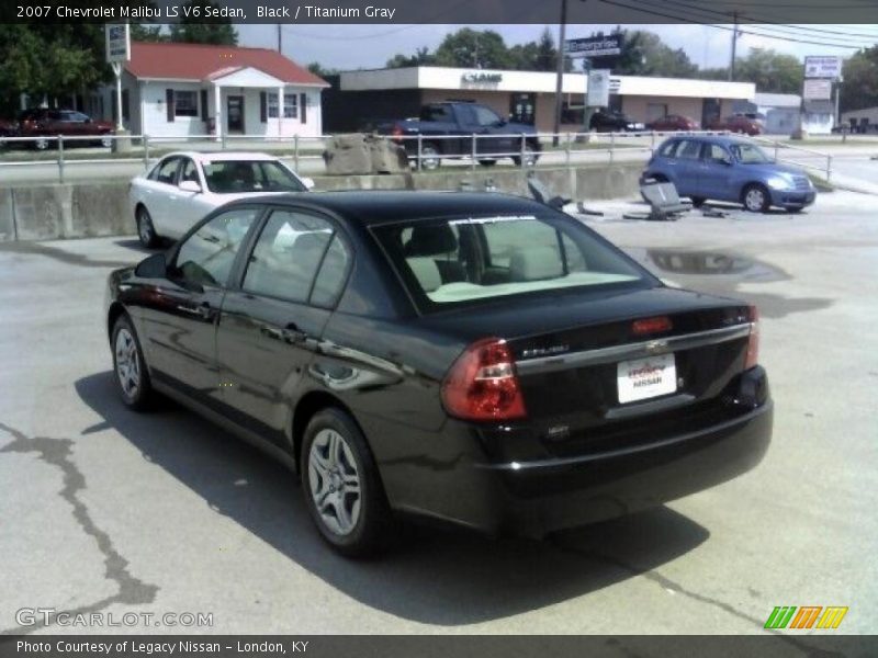 Black / Titanium Gray 2007 Chevrolet Malibu LS V6 Sedan