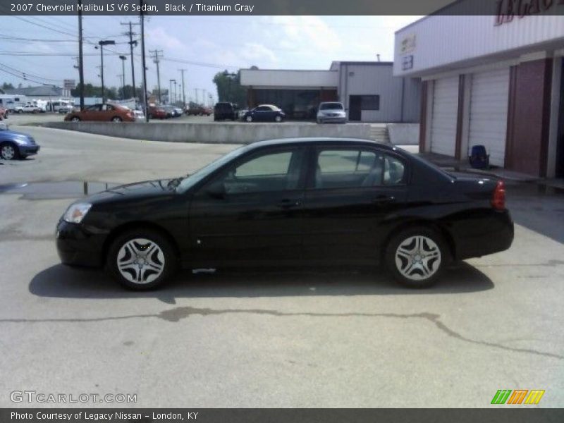 Black / Titanium Gray 2007 Chevrolet Malibu LS V6 Sedan