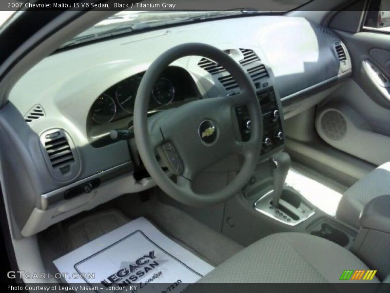 Black / Titanium Gray 2007 Chevrolet Malibu LS V6 Sedan