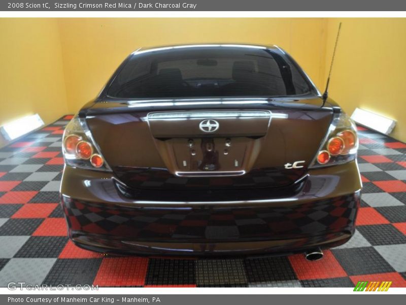 Sizzling Crimson Red Mica / Dark Charcoal Gray 2008 Scion tC